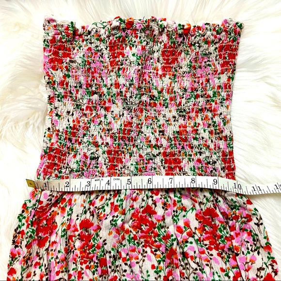 Lulus View from the Meadow Cream Floral Print Off Shoulder High Low Dress EUC - Picture 3 of 6